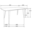 Malone 5-piece Rectangular Dining Table Set Dark Walnut