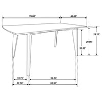 Malone 7-piece Rectangular Dining Table Set Dark Walnut