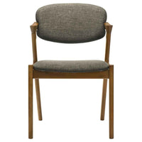 Malone Padded Wood Dining Arm Chair Dark Walnut (Set of 2)