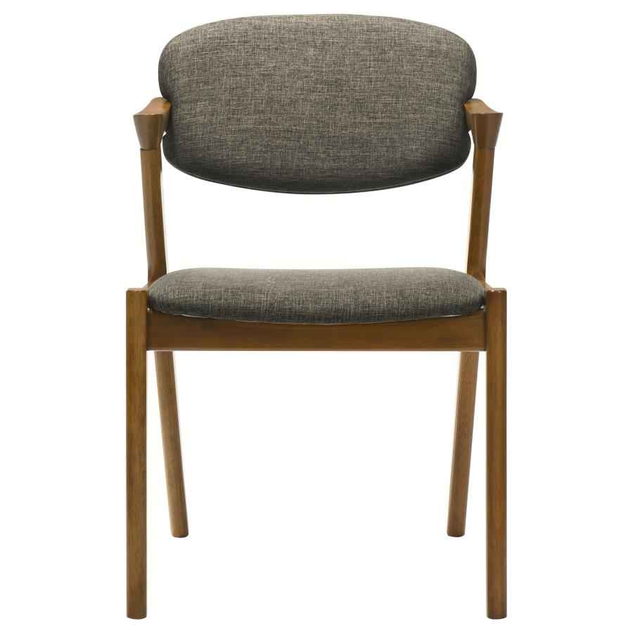 Malone Padded Wood Dining Arm Chair Dark Walnut (Set of 2)