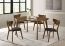Jedda 5-piece Oval Dining Table Set Dark Walnut
