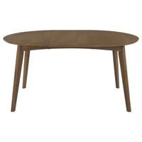 Jedda 5-piece Oval Dining Table Set Dark Walnut