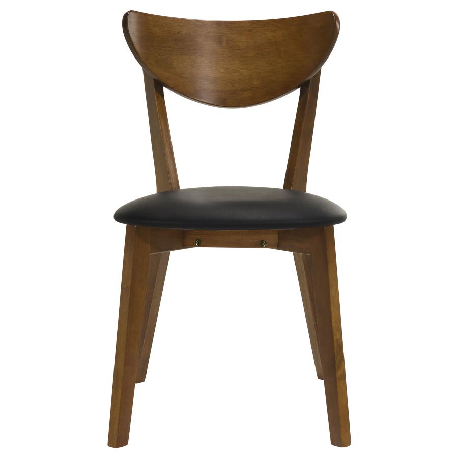 Jedda 5-piece Oval Dining Table Set Dark Walnut