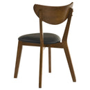 Jedda 5-piece Oval Dining Table Set Dark Walnut