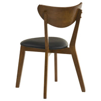 Jedda 5-piece Oval Dining Table Set Dark Walnut