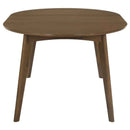 Jedda Oval 60-inch Extension Leaf Dining Table Dark Walnut