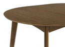 Jedda Oval 60-inch Extension Leaf Dining Table Dark Walnut