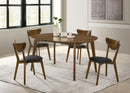 Jedda Oval 60-inch Extension Leaf Dining Table Dark Walnut