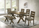 Alston 47-inch Solid Wood Dining Bench Knotty Nutmeg