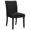 Dermott Upholstered Parson Dining Side Chair Black (Set of 2)