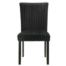 Dermott Upholstered Parson Dining Side Chair Black (Set of 2)