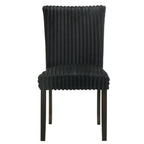 Home & Sleep Outlet - Dermott Upholstered Parson Dining Side Chair Black (Set of 2)