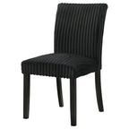 Home & Sleep Outlet - Dermott Upholstered Parson Dining Side Chair Black (Set of 2)