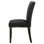 Home & Sleep Outlet - Dermott Upholstered Parson Dining Side Chair Black (Set of 2)