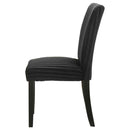 Dermott Upholstered Parson Dining Side Chair Black (Set of 2)