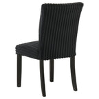 Home & Sleep Outlet - Dermott Upholstered Parson Dining Side Chair Black (Set of 2)