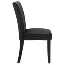 Dermott Upholstered Parson Dining Side Chair Black (Set of 2)