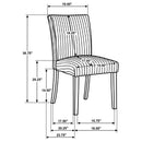 Dermott Upholstered Parson Dining Side Chair Black (Set of 2)