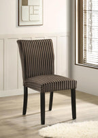 Home & Sleep Outlet - Dermott Upholstered Parson Dining Side Chair Chocolate (Set of 2)