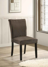 Dermott Upholstered Parson Dining Side Chair Chocolate (Set of 2)