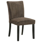 Home & Sleep Outlet - Dermott Upholstered Parson Dining Side Chair Chocolate (Set of 2)