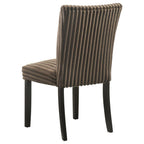 Home & Sleep Outlet - Dermott Upholstered Parson Dining Side Chair Chocolate (Set of 2)