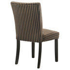 Home & Sleep Outlet - Dermott Upholstered Parson Dining Side Chair Chocolate (Set of 2)