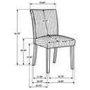 Dermott Upholstered Parson Dining Side Chair Chocolate (Set of 2)