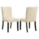 Dermott Upholstered Parson Dining Side Chair Cream (Set of 2)