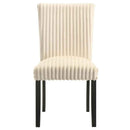 Dermott Upholstered Parson Dining Side Chair Cream (Set of 2)