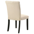 Home & Sleep Outlet - Dermott Upholstered Parson Dining Side Chair Cream (Set of 2)