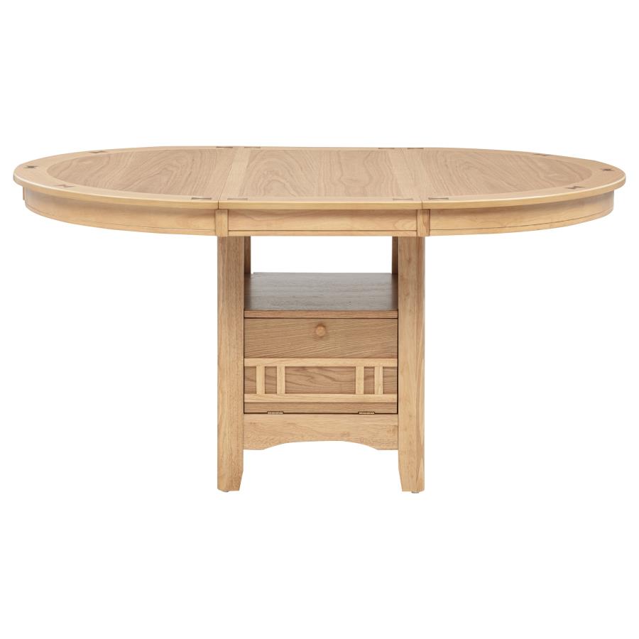 Home & Sleep Outlet - Lavon 5-piece Oval Extension Leaf Dining Set Light Oak