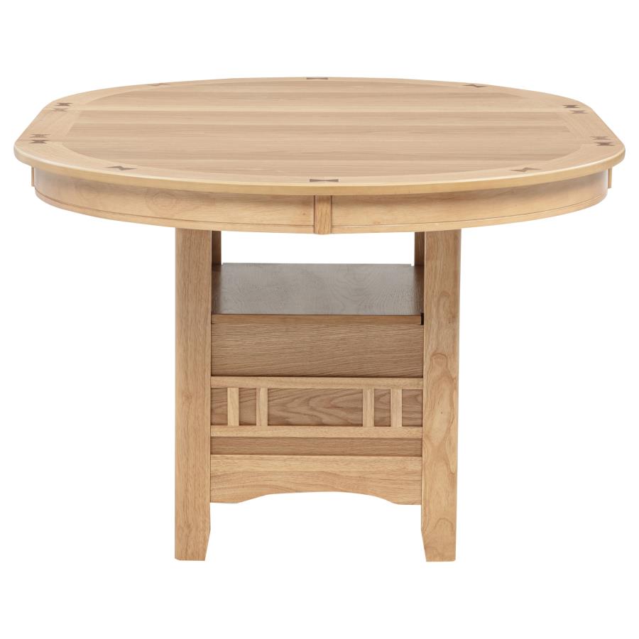 Home & Sleep Outlet - Lavon 5-piece Oval Extension Leaf Dining Set Light Oak