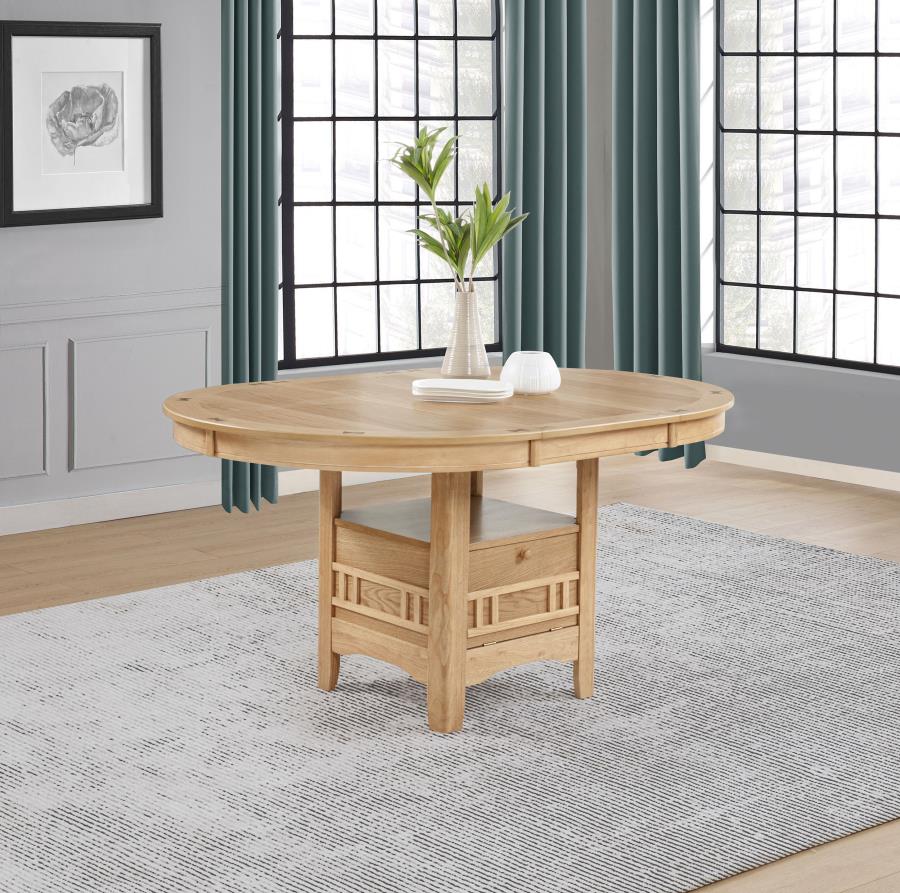 Home & Sleep Outlet - Lavon Oval 60-inch Wood Extension Leaf Dining Table Light Oak