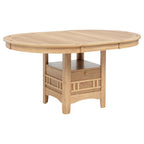 Home & Sleep Outlet - Lavon Oval 60-inch Wood Extension Leaf Dining Table Light Oak