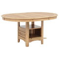 Home & Sleep Outlet - Lavon Oval 60-inch Wood Extension Leaf Dining Table Light Oak