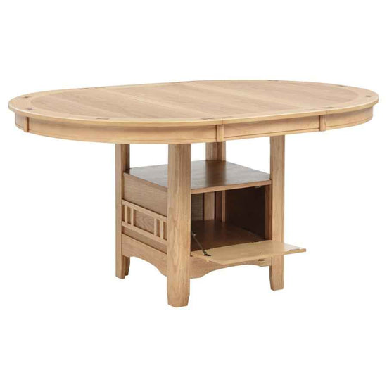 Lavon Oval 60-inch Wood Extension Leaf Dining Table Light Oak