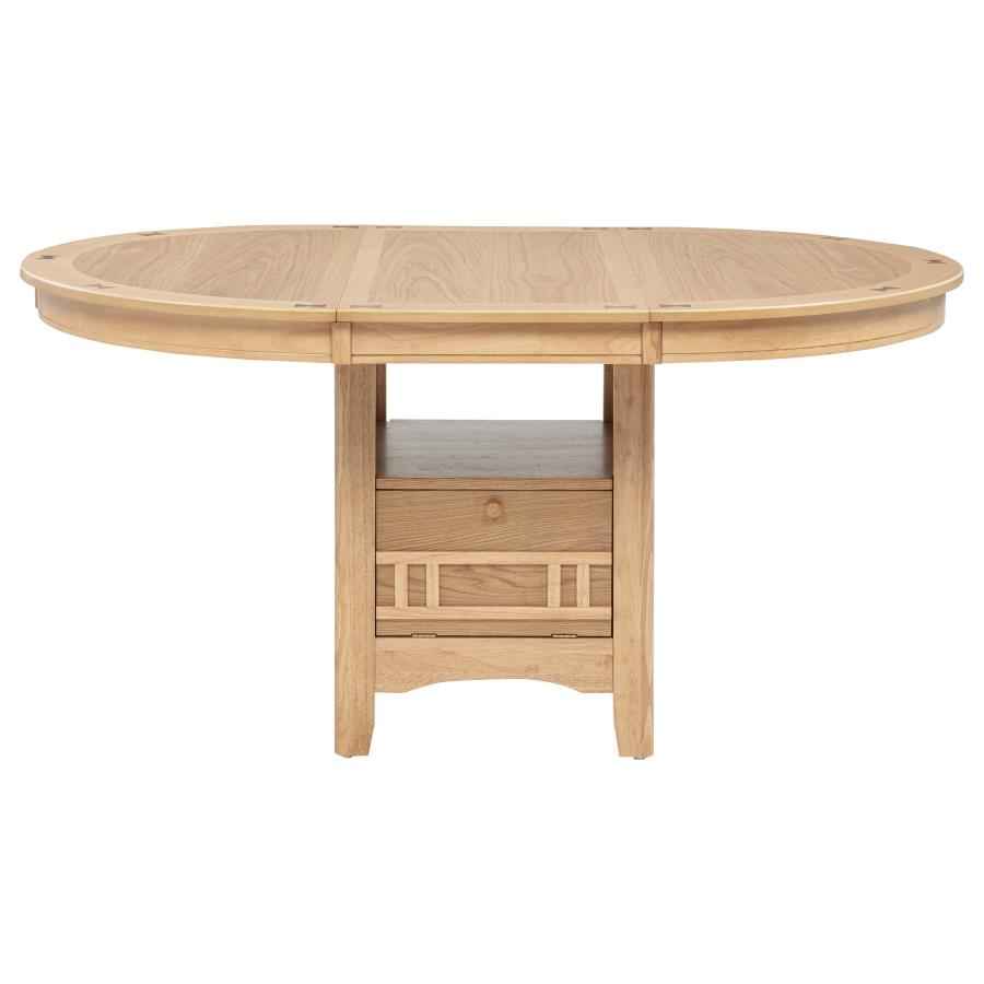 Lavon Oval 60-inch Wood Extension Leaf Dining Table Light Oak