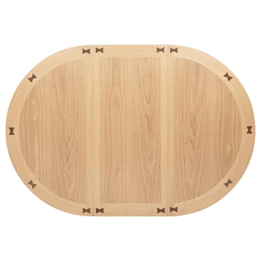 Home & Sleep Outlet - Lavon Oval 60-inch Wood Extension Leaf Dining Table Light Oak
