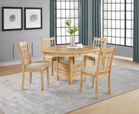 Lavon Oval 60-inch Wood Extension Leaf Dining Table Light Oak