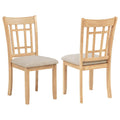 Home & Sleep Outlet - Lavon Wood Dining Side Chair Linen and Light Oak (Set of 2)