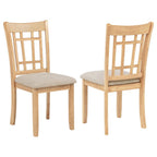 Home & Sleep Outlet - Lavon Wood Dining Side Chair Linen and Light Oak (Set of 2)