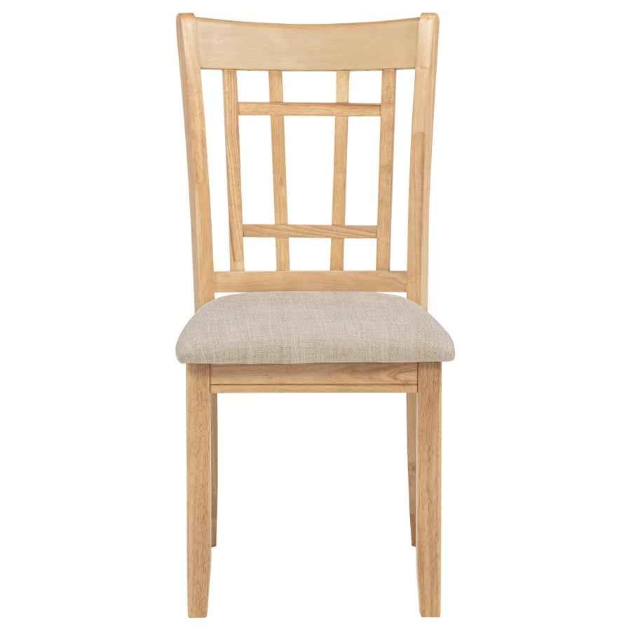 Lavon Wood Dining Side Chair Linen and Light Oak (Set of 2)
