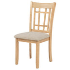 Home & Sleep Outlet - Lavon Wood Dining Side Chair Linen and Light Oak (Set of 2)