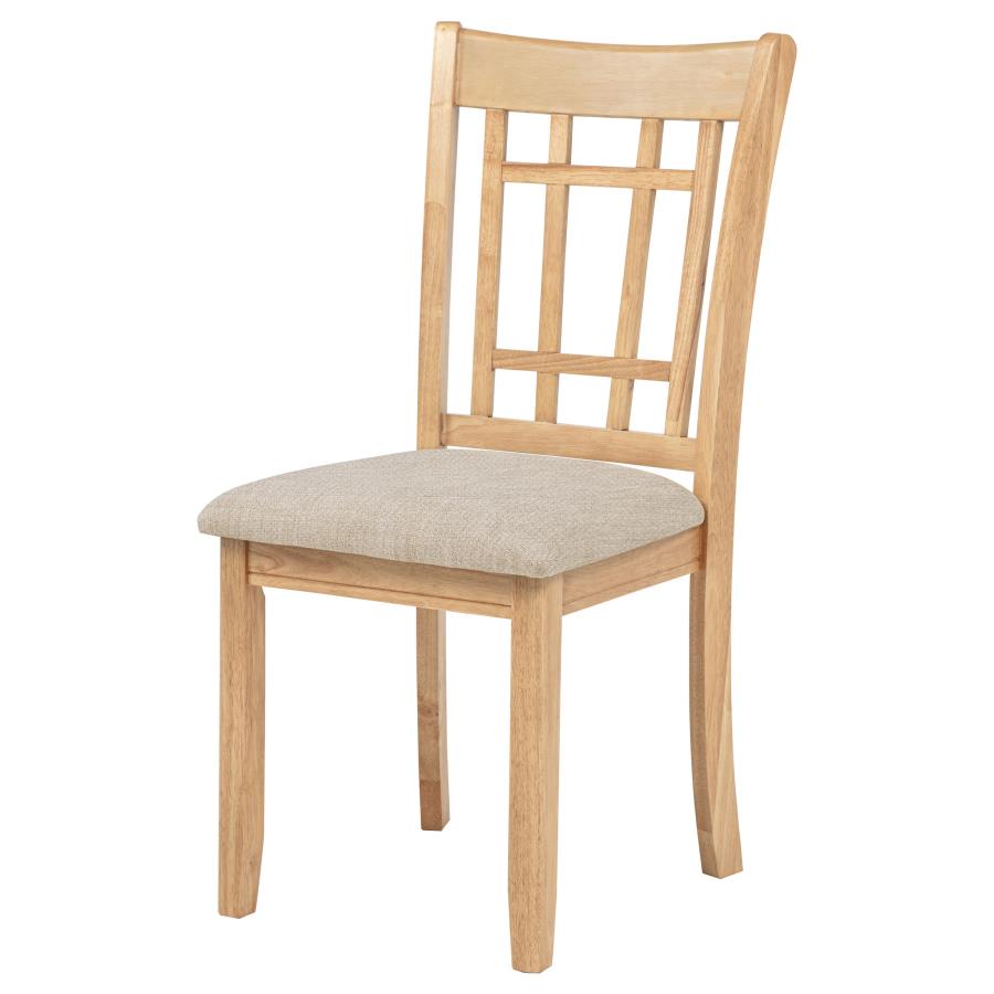 Home & Sleep Outlet - Lavon Wood Dining Side Chair Linen and Light Oak (Set of 2)