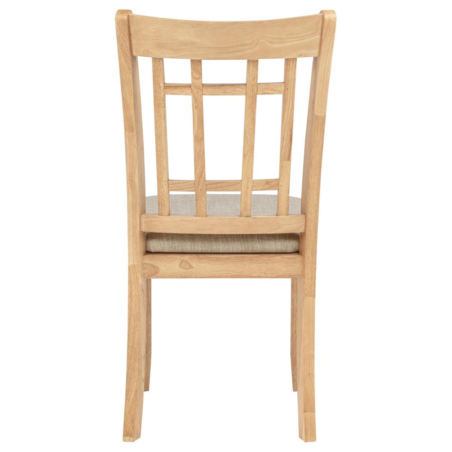 Home & Sleep Outlet - Lavon Wood Dining Side Chair Linen and Light Oak (Set of 2)