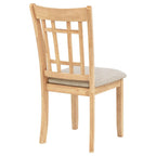 Home & Sleep Outlet - Lavon Wood Dining Side Chair Linen and Light Oak (Set of 2)