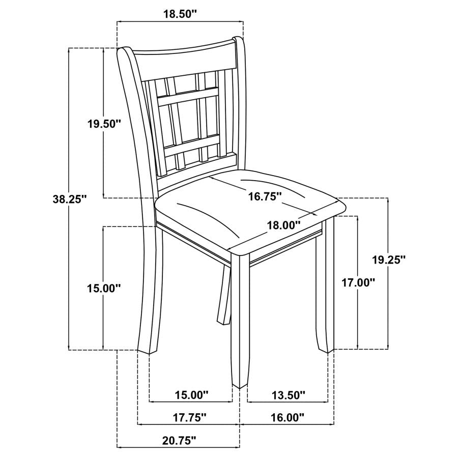 Home & Sleep Outlet - Lavon Wood Dining Side Chair Linen and Light Oak (Set of 2)