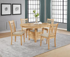 Home & Sleep Outlet - Lavon Wood Dining Side Chair Linen and Light Oak (Set of 2)