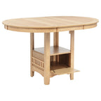 Home & Sleep Outlet - Lavon 5-piece Oval Counter Height Dining Set Light Oak